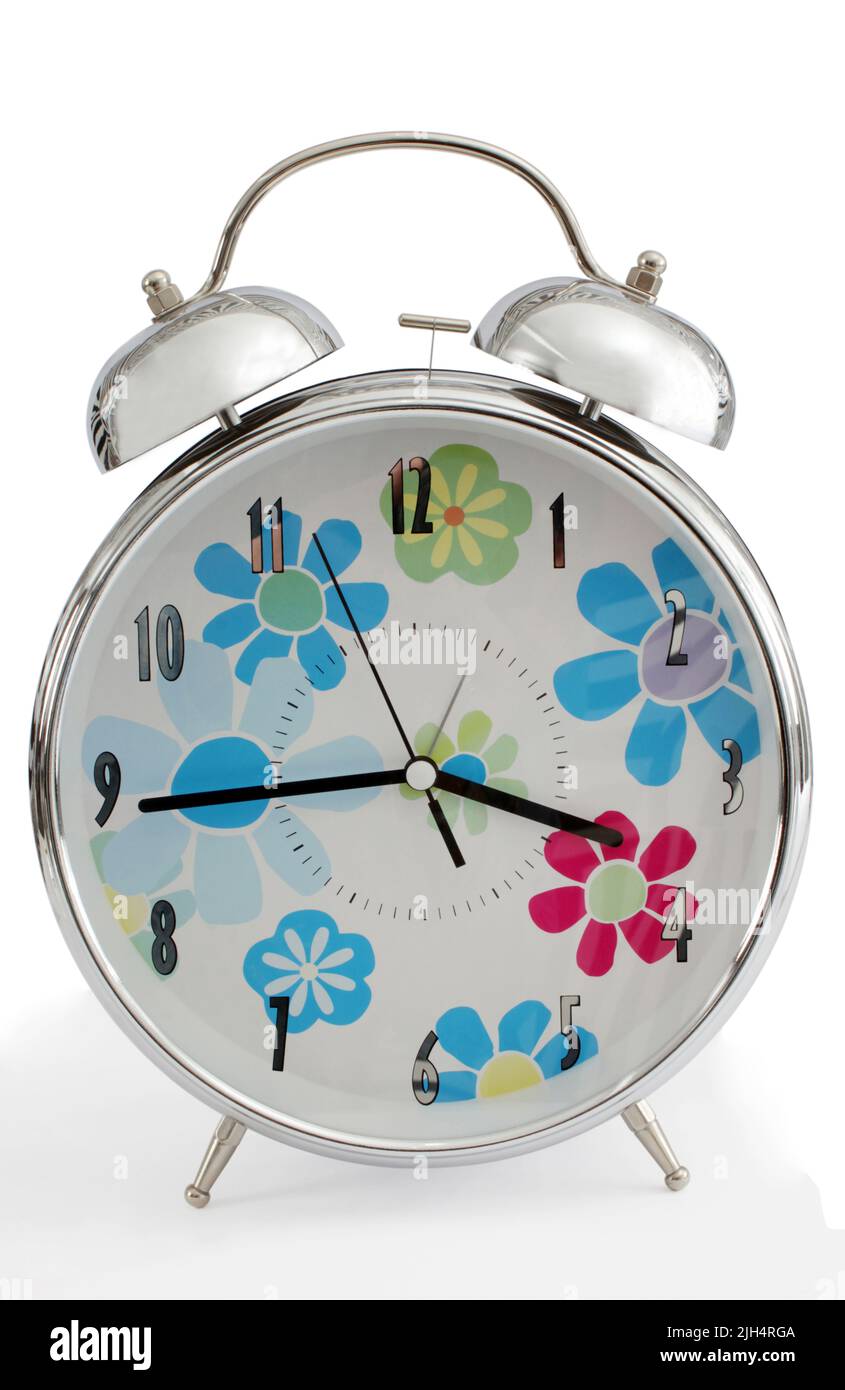 alarm clock isolated on a white background Stock Photo - Alamy