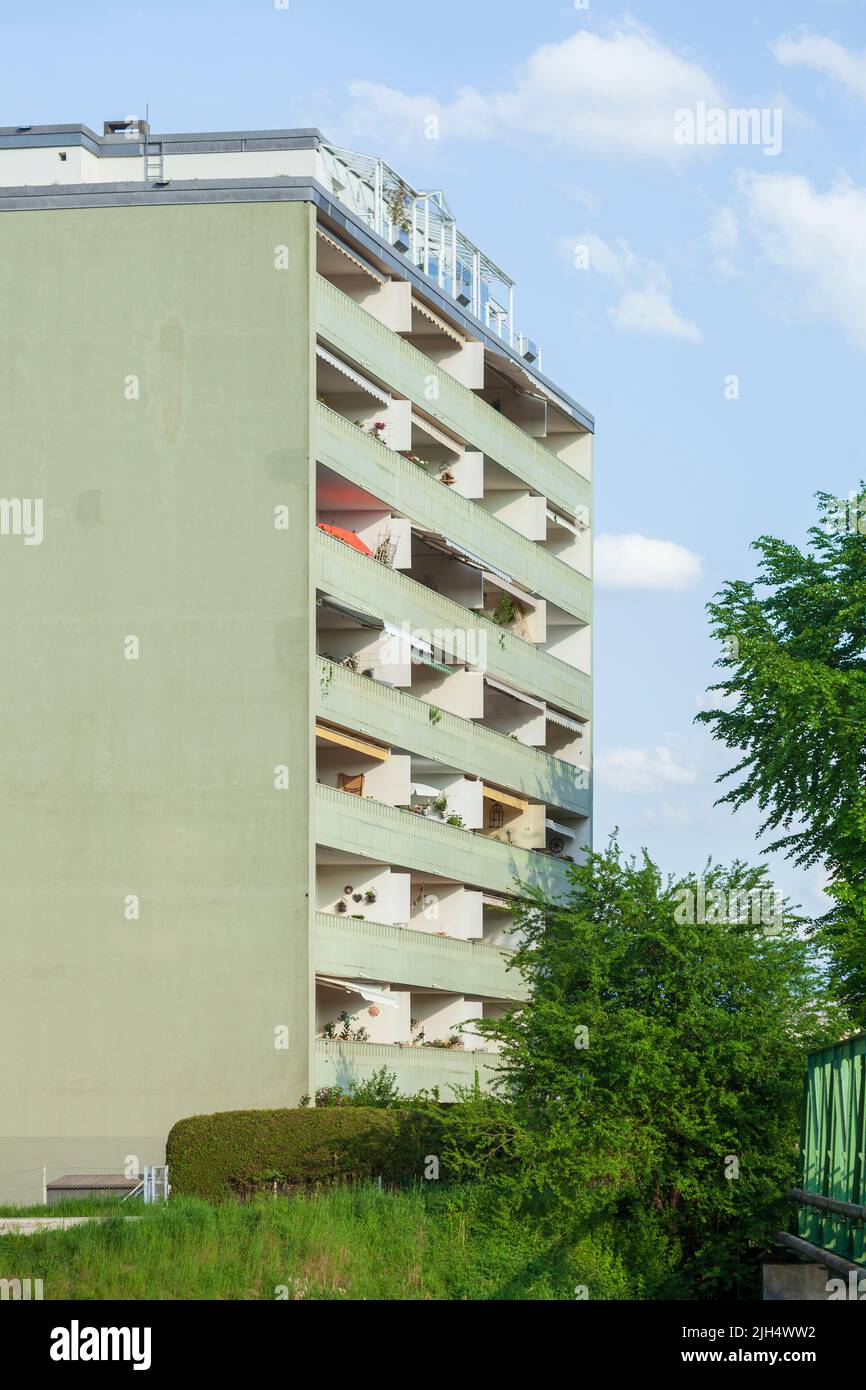 Modern residential buildings, Rosenheim, Upper Bavaria, Bavaria, Germany Stock Photo