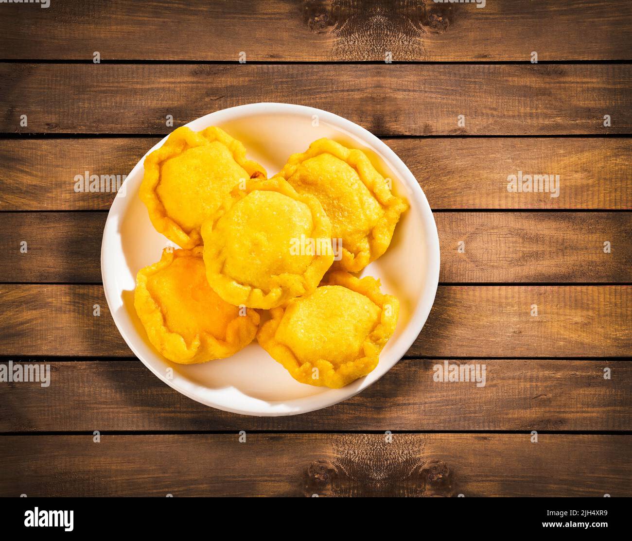 chicken fried pasteles - Traditional Colombian gastronomy Stock Photo