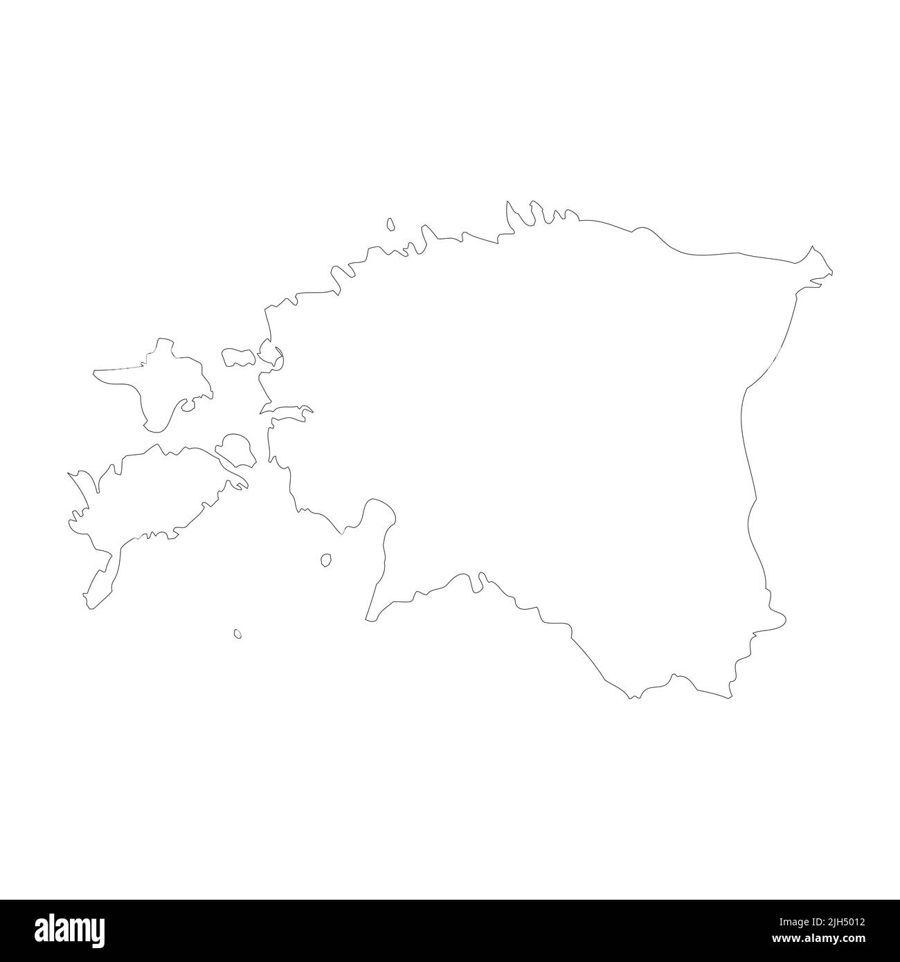 Estonia vector country map outline Stock Vector