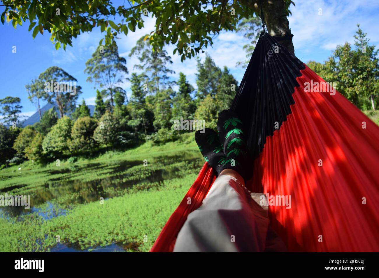 view from Telaga Saat, Bogor, West Java, Indonesia as the highest spot ...