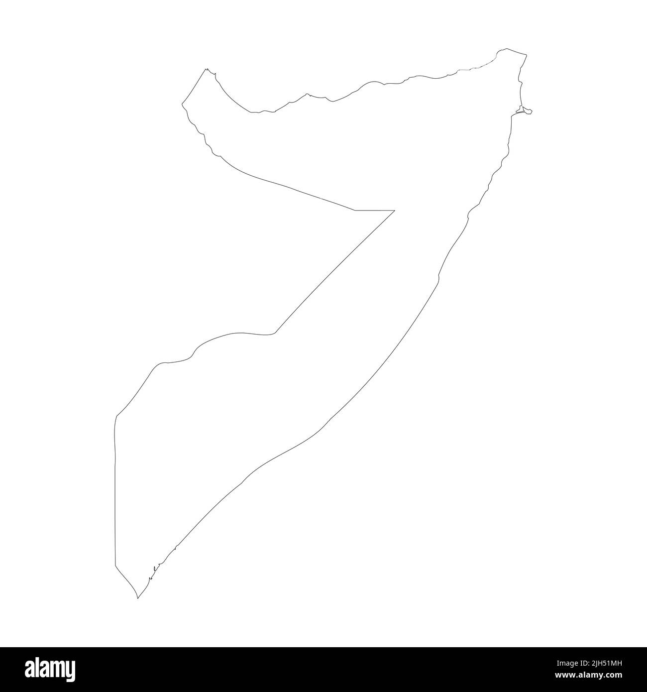 Somalia vector country map outline Stock Vector