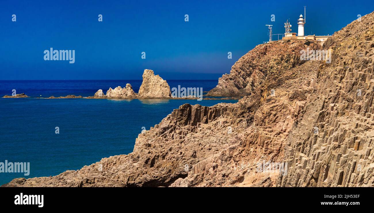 Columnar Jointing Structures Of Punta Baja Lava Flows Volcanic Rocks Las Sirenas Reef Cabo