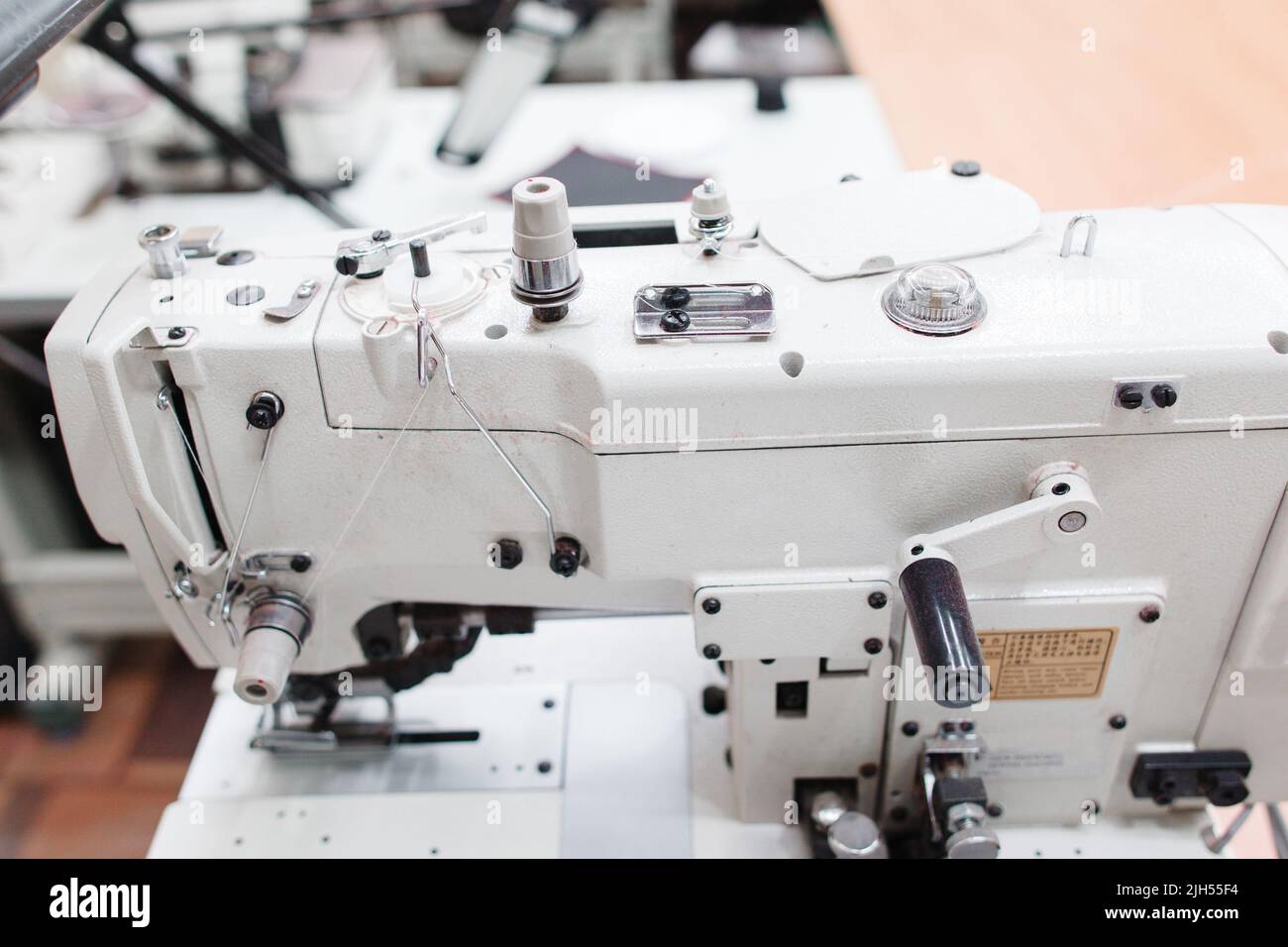 Coverstitch sewing machine closeup Stock Photo Alamy