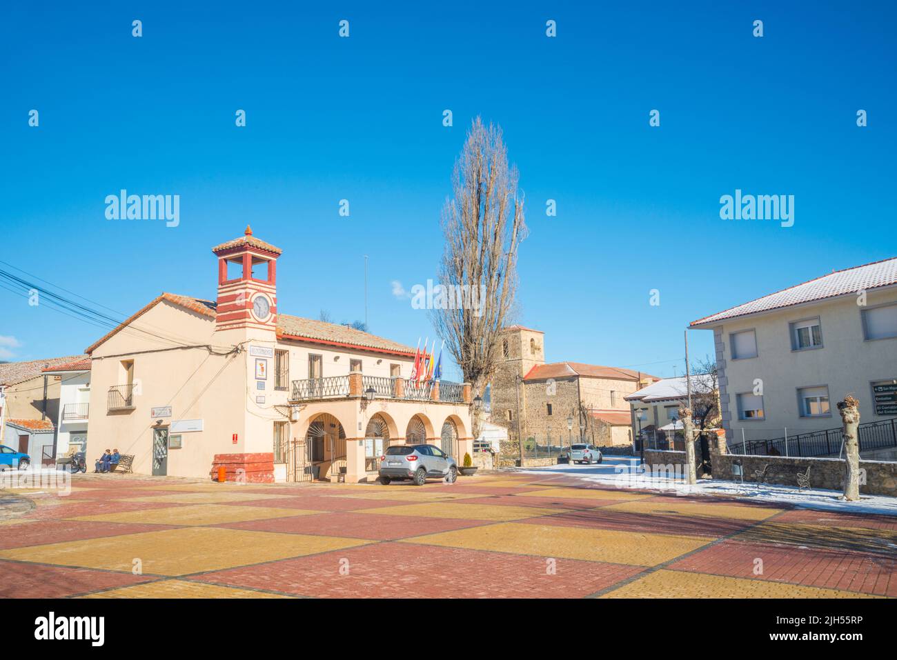 Town hall. Pinilla del Valle, Madrid province, Spain Stock Photo Alamy