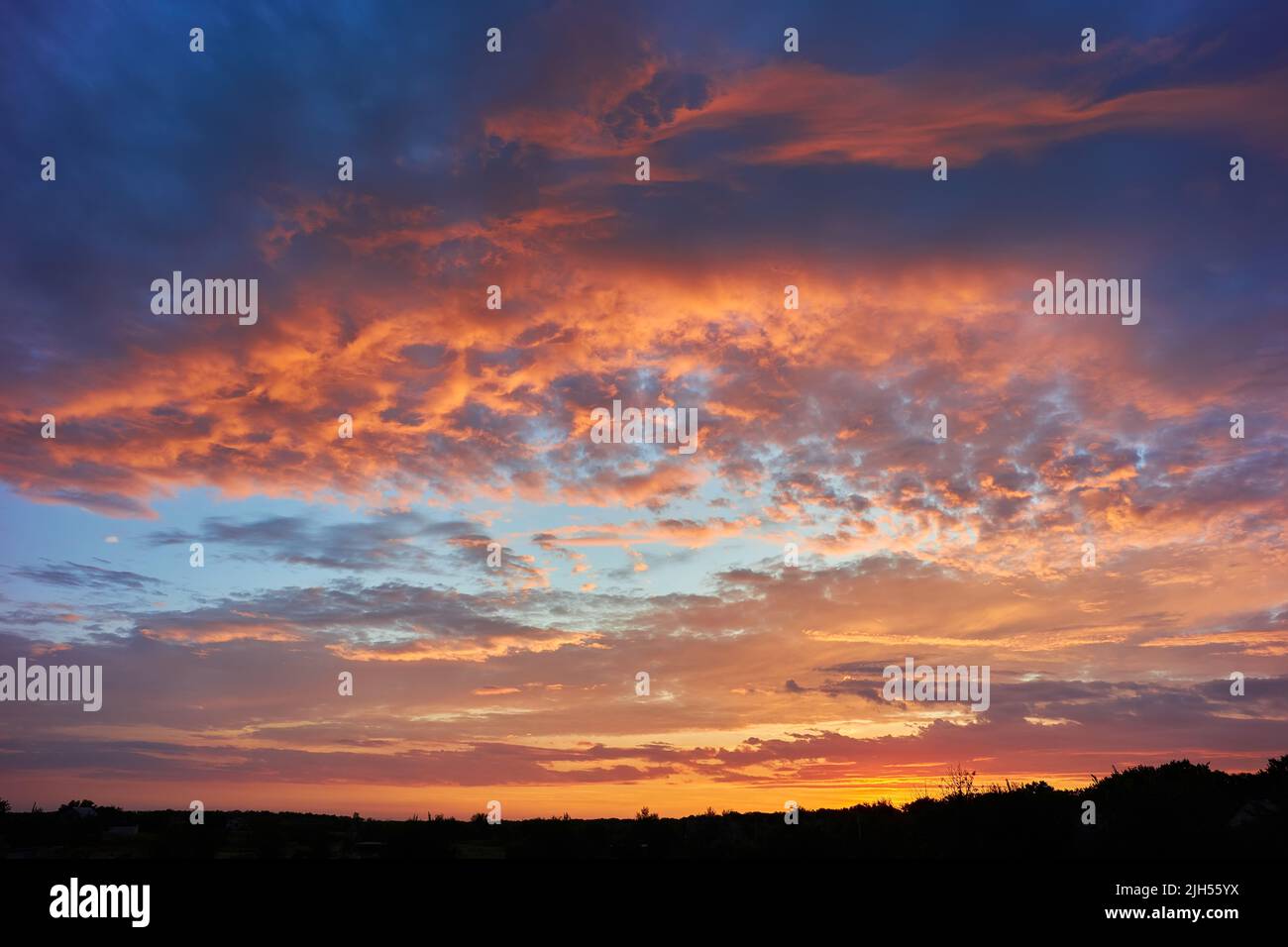 Panorama sunset sky for background or sunrise sky and cloud at morning ...