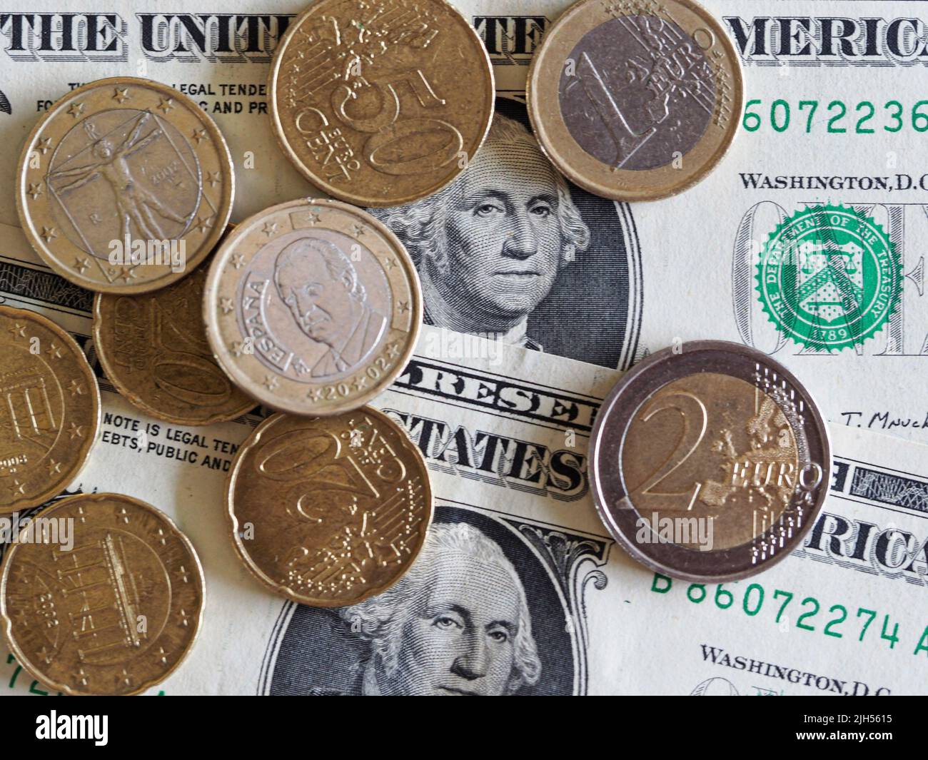 Germany euro dollar coin in hi-res stock photography and images - Alamy