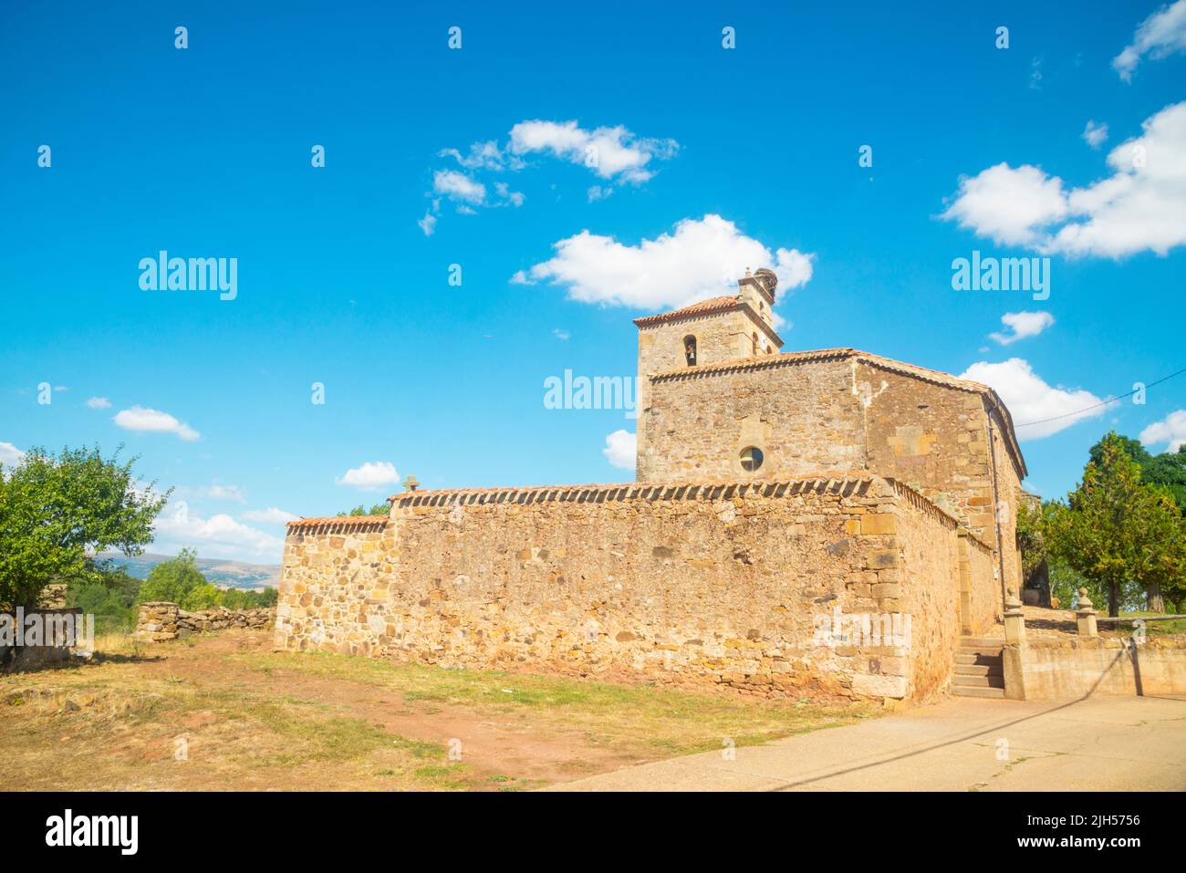 Church. Tera, Soria province, Castilla Leon, Spain. Stock Photo