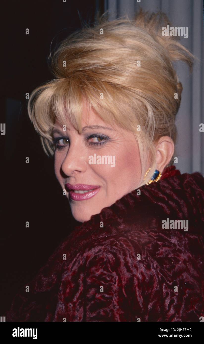 Ivana Trump at a performance of 'The Blue Room' at the Cort Theatre in New York City on January 13, 1999. Photo Credit: Henry McGee/MediaPunch Stock Photo