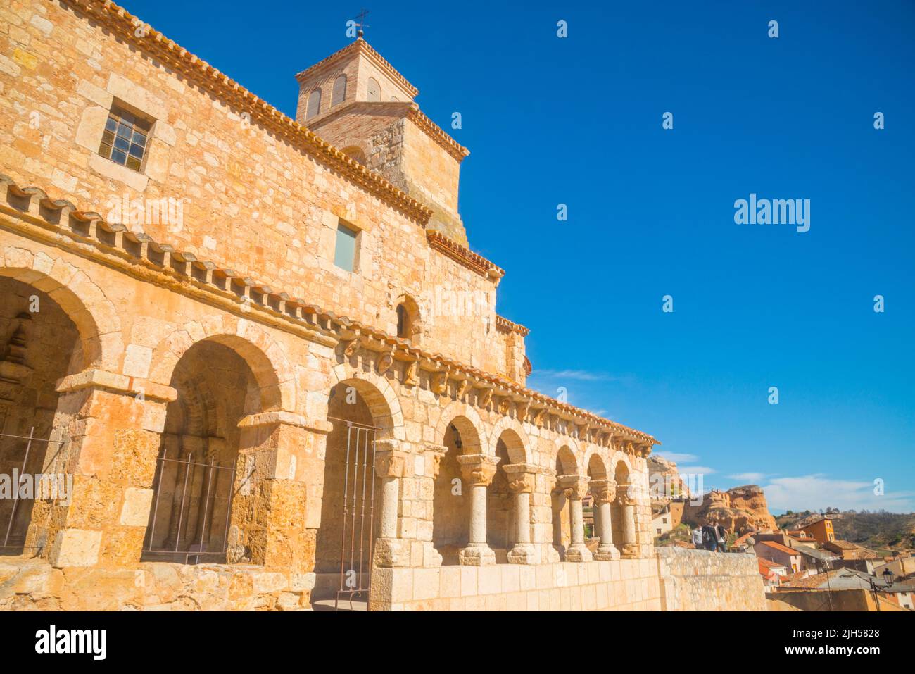 Nuestra Señora del Rivero church. San Esteban de Gormaz, Soria province, Castilla Leon, Spain. Stock Photo