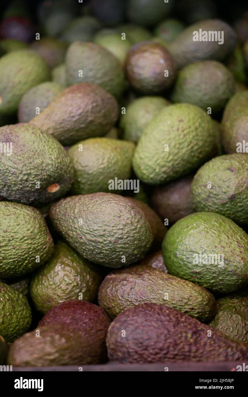 many avocado display for sale at local store Stock Photo Alamy