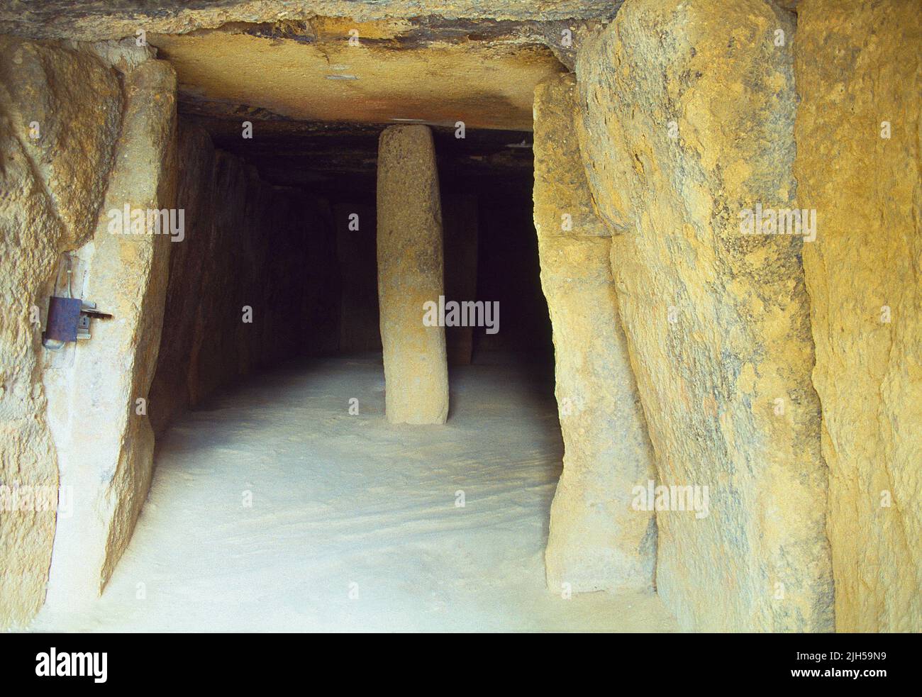 Menga Dolmen. Antequera, Malaga province, Andalucia, Spain. Stock Photo