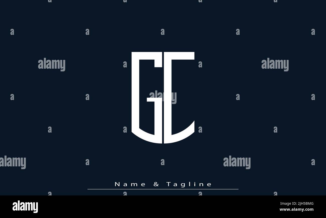 Alphabet letters Initials Monogram logo GC , CG Stock Vector