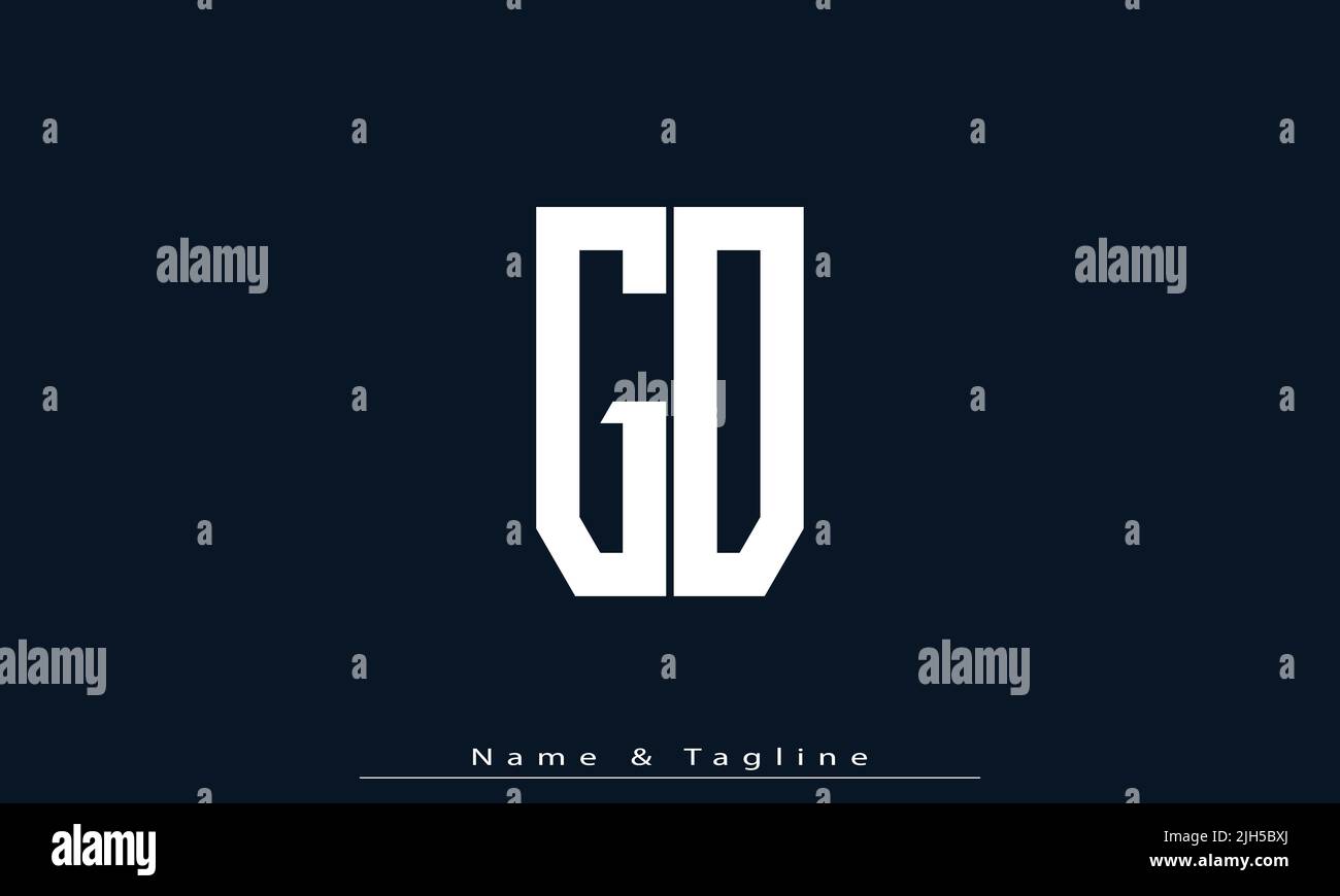 Alphabet letters Initials Monogram logo GD , DG Stock Vector