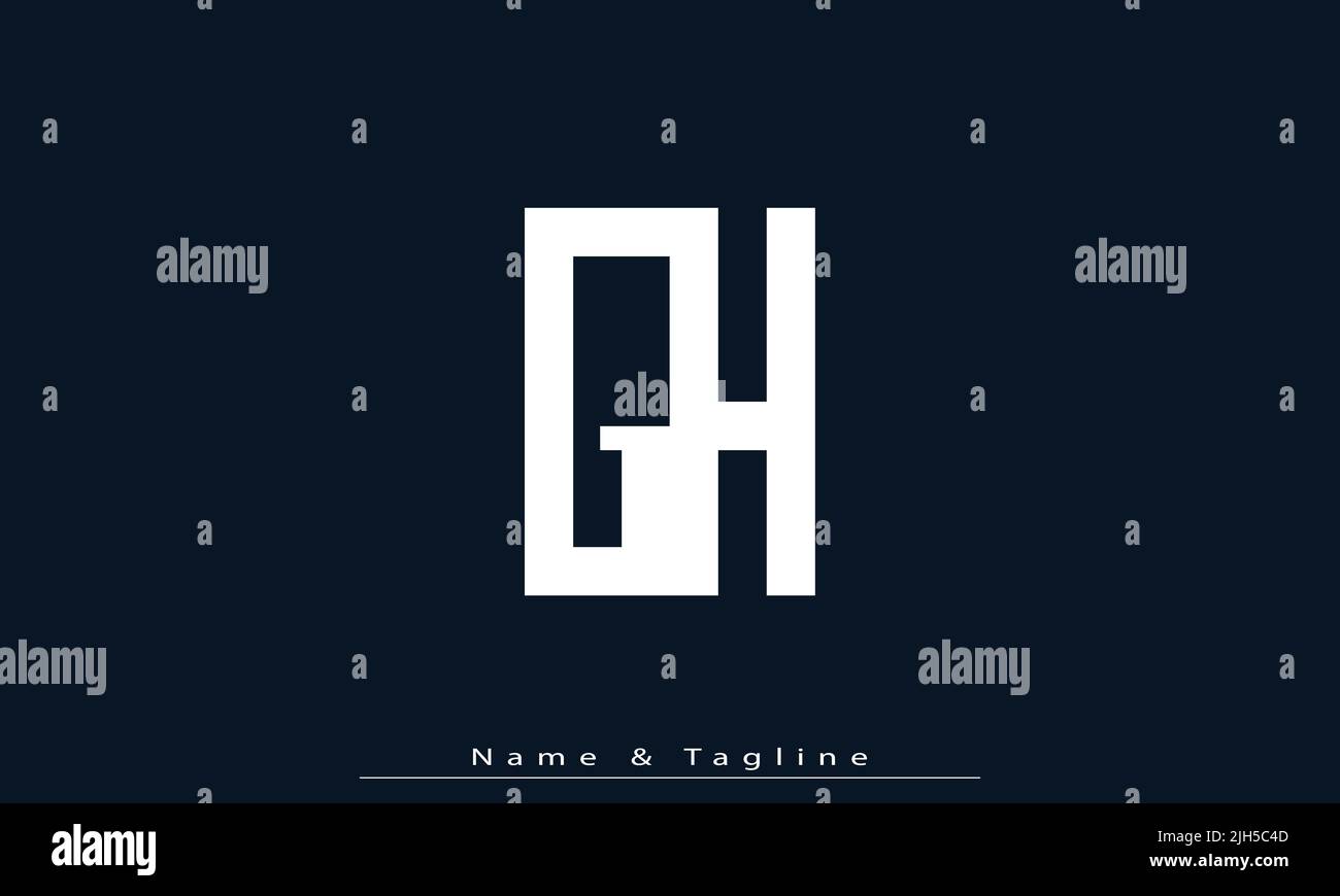 Alphabet letters Initials Monogram logo GH , HG Stock Vector