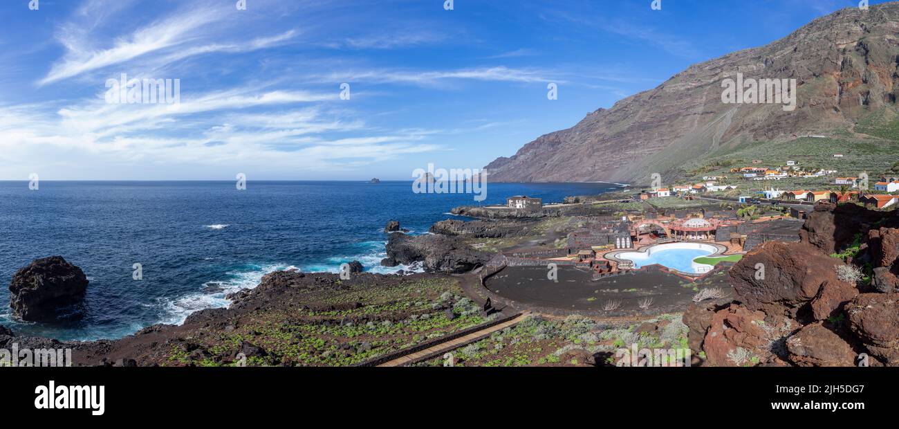 Coastline panorama of Las Puntas on El Hierro island Stock Photo