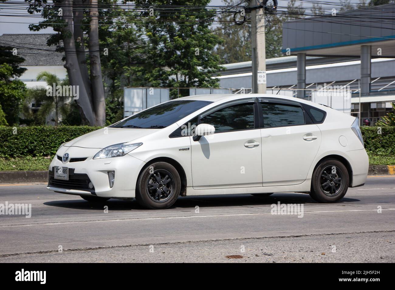 Chiangmai, Thailand - April 22 2022: Private car Toyota Prius Hybrid ...