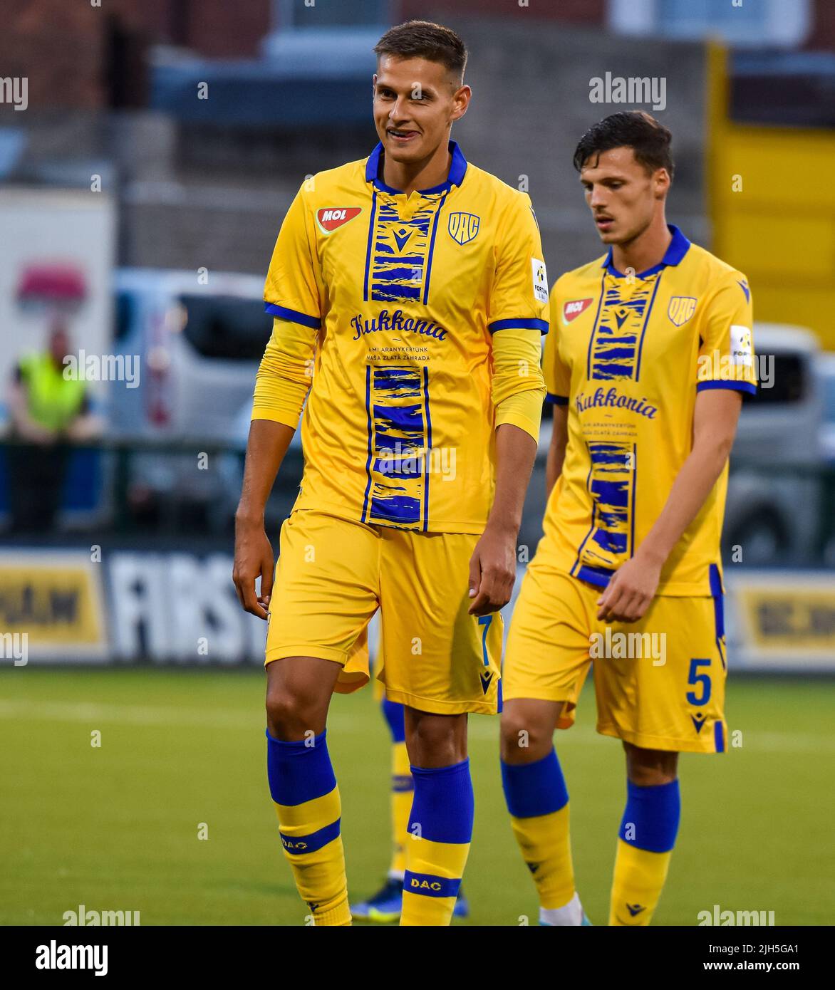 Cliftonville Vs DAC 1904 - UEFA Europa Conference League Stock Photo 