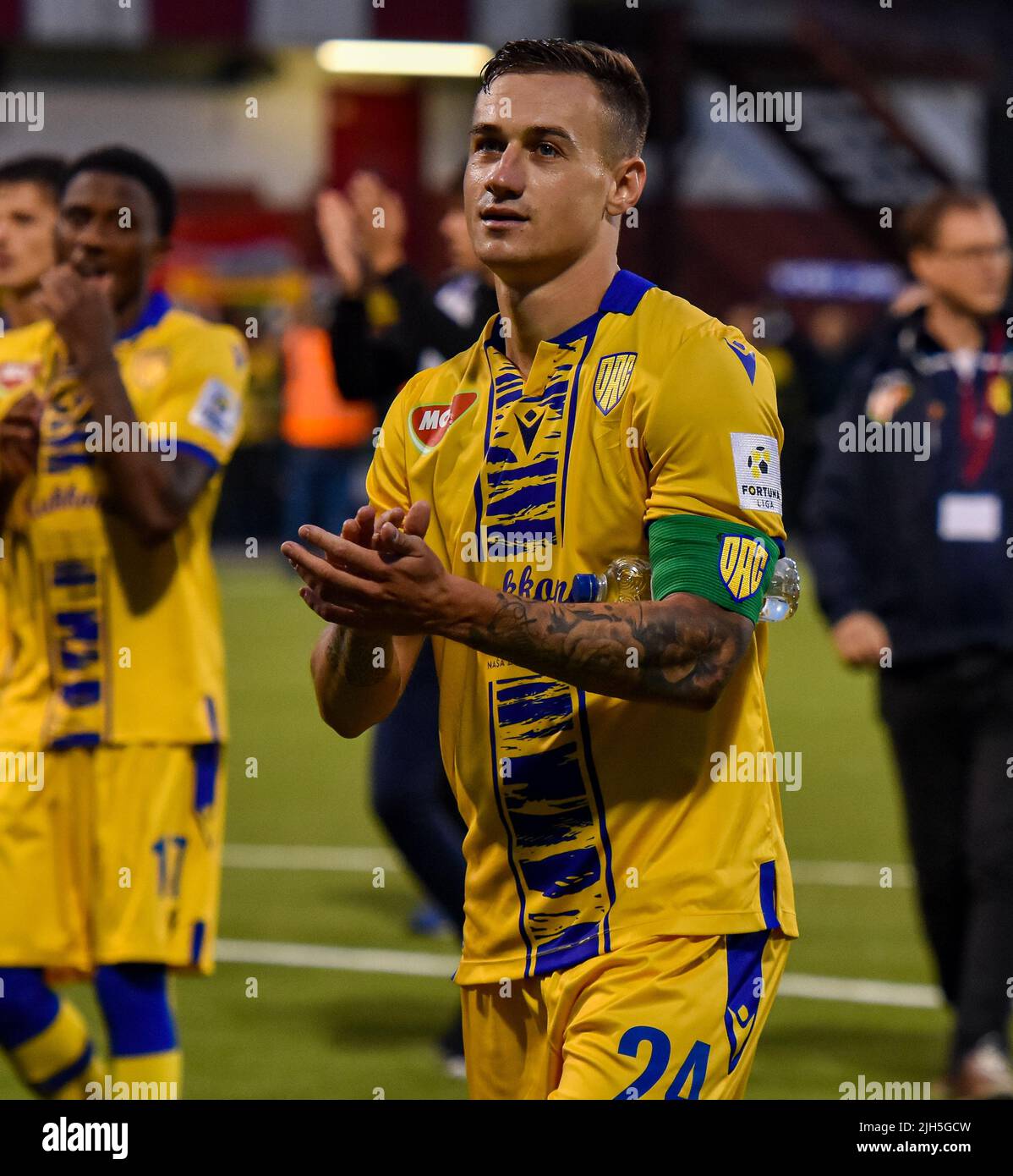 Cliftonville Vs DAC 1904 - UEFA Europa Conference League Stock Photo 