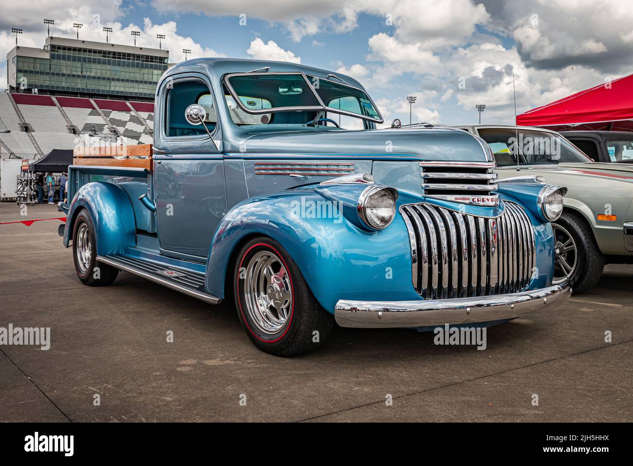 Lebanon, TN May 14, 2022 Low perspective front corner view of a 1946