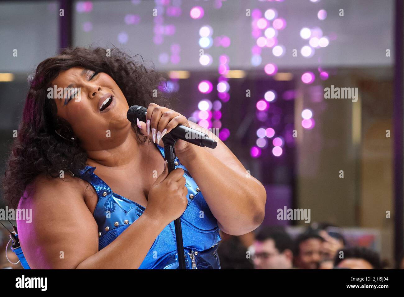 Singer Lizzo performs on NBC's 'Today' show in New York City, U.S., July 15, 2022. REUTERS/Brendan McDermid Stock Photo