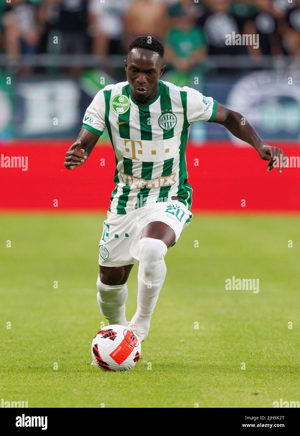 BUDAPEST HUNGARY JULY 13 Adama Traore Of Ferencvarosi TC Runs With 