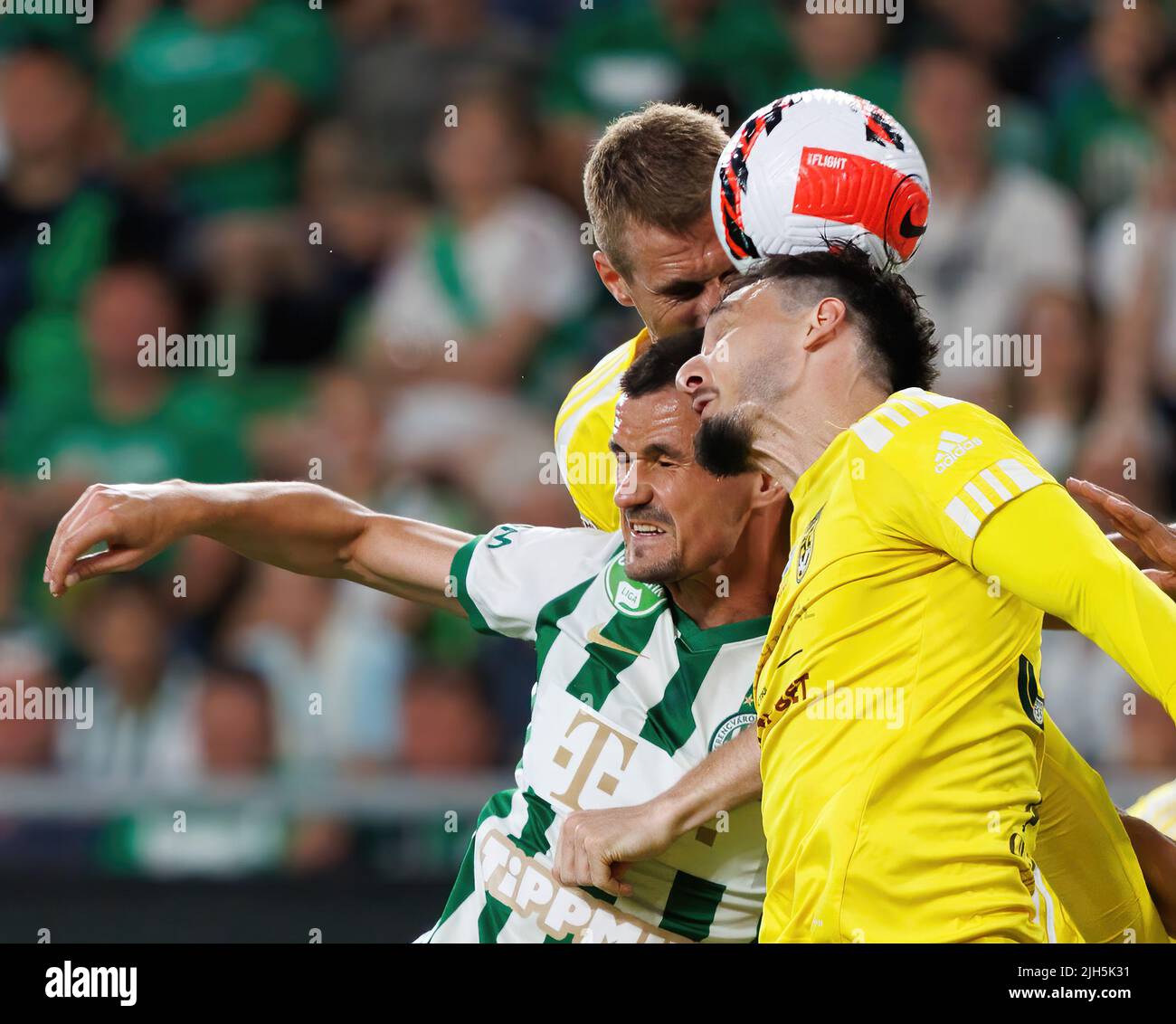 BUDAPEST, HUNGARY - JULY 13: Adama Traore of Ferencvarosi TC scores during  the UEFA Champions League 2022/23 First Qualifying Round Second Leg match  between Ferencvarosi TC and FC Tobol at Ferencvaros Stadium