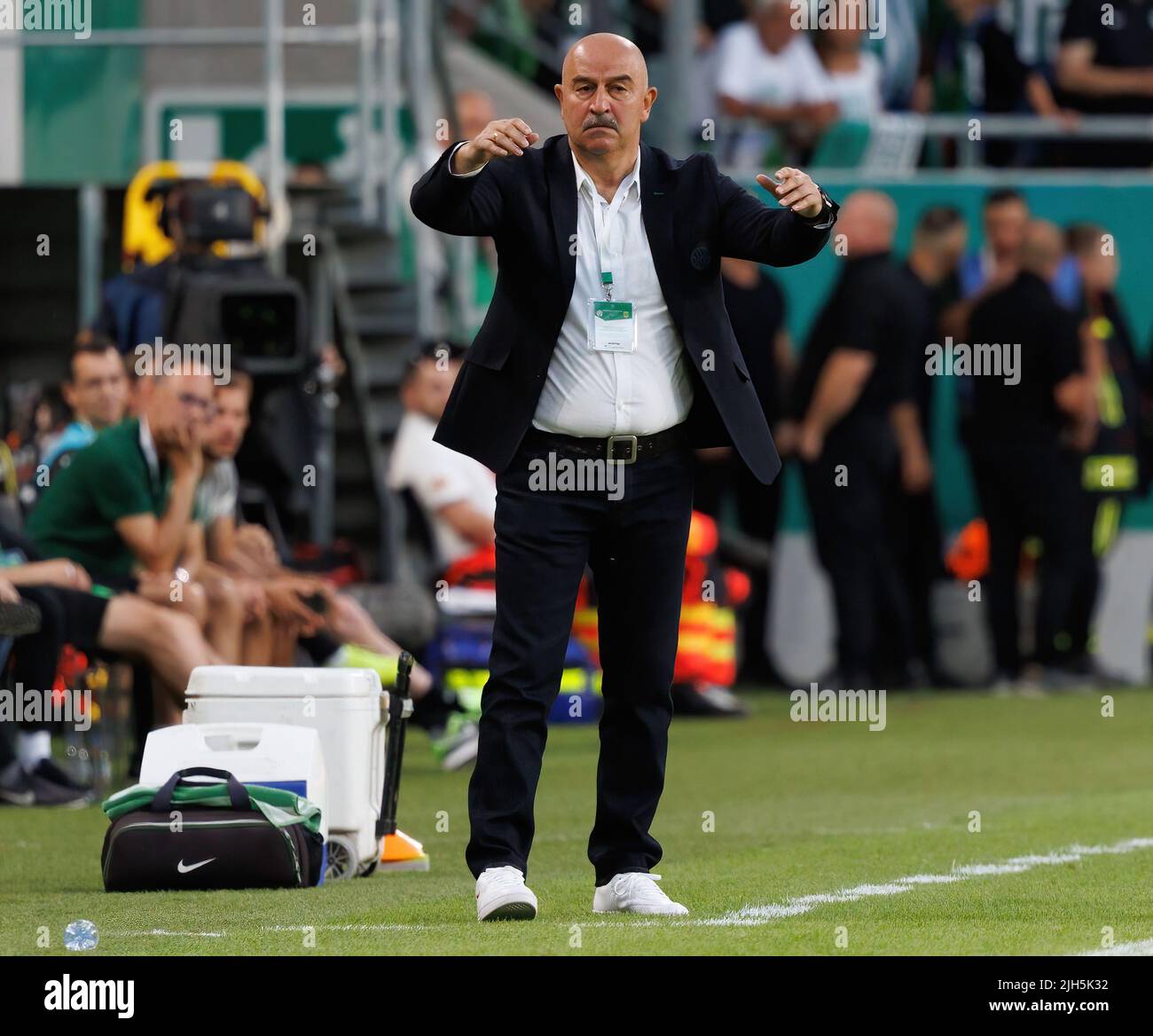 BUDAPEST, HUNGARY - JULY 13: Adama Traore of Ferencvarosi TC scores during  the UEFA Champions League 2022/23 First Qualifying Round Second Leg match  between Ferencvarosi TC and FC Tobol at Ferencvaros Stadium