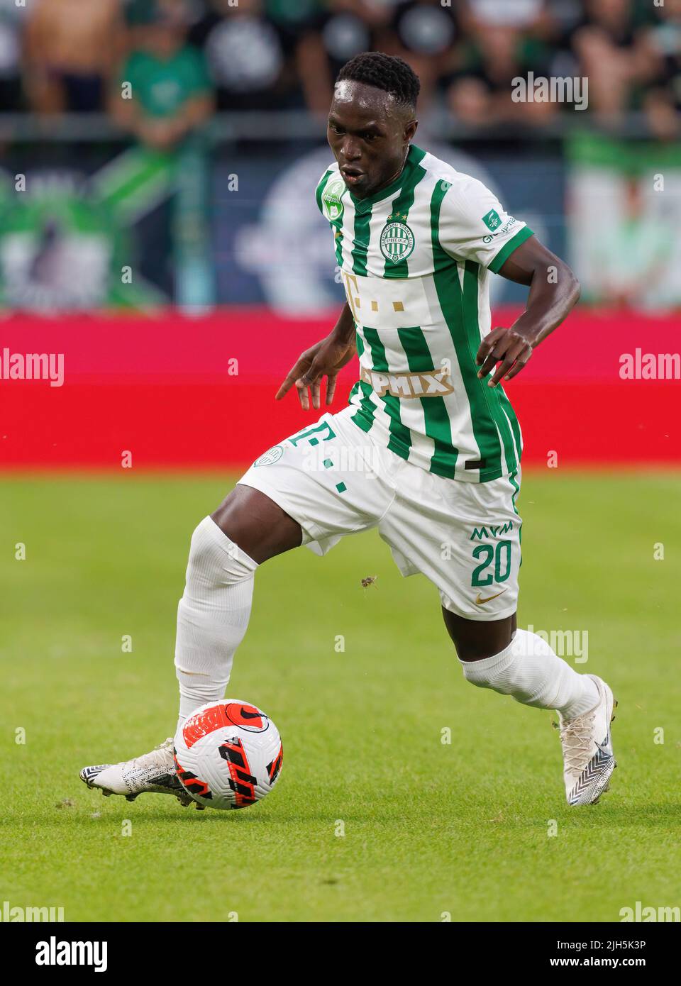 BUDAPEST, HUNGARY - JULY 13: Adama Traore of Ferencvarosi TC looks