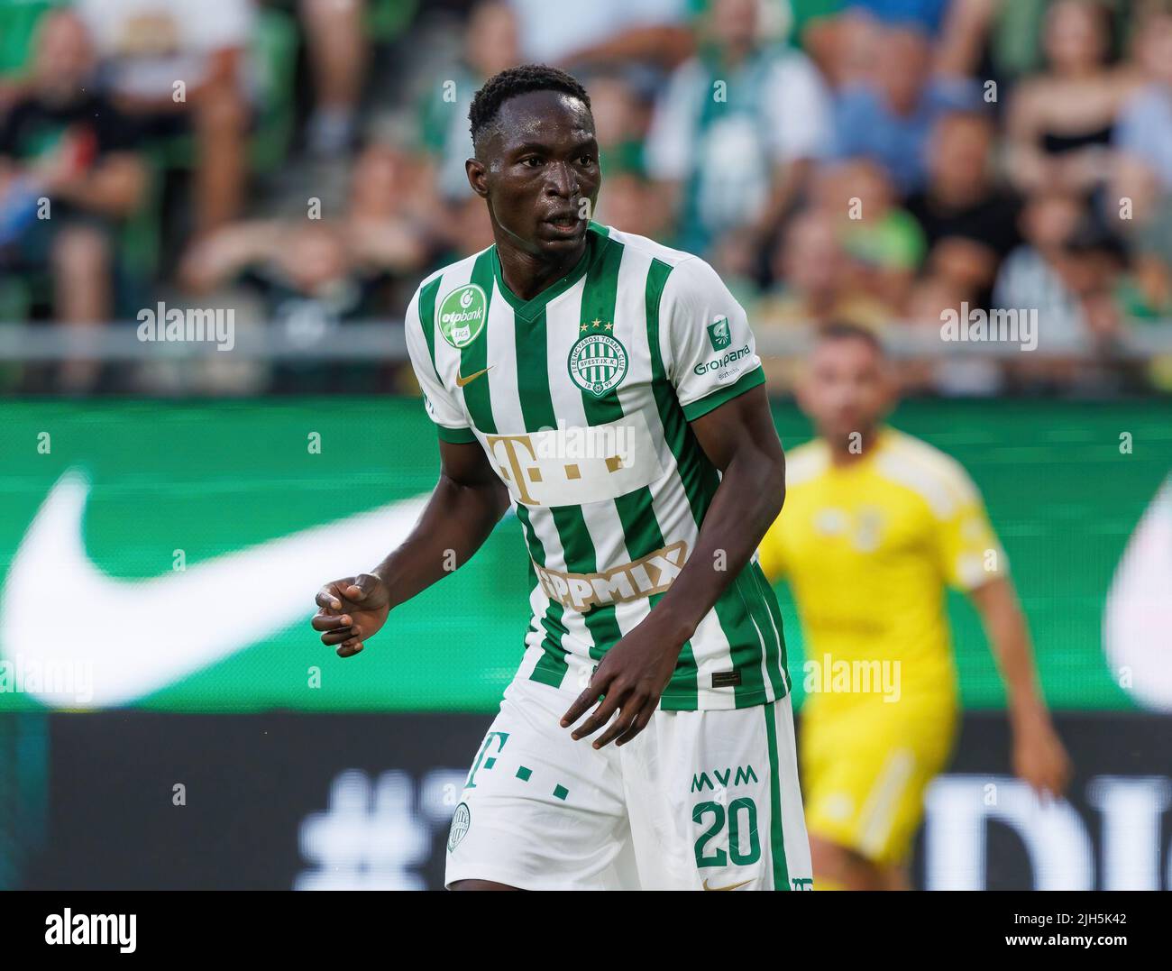 BUDAPEST, HUNGARY - JULY 13: Adama Traore of Ferencvarosi TC looks on  during the UEFA Champions League 2022/23 First Qualifying Round Second Leg  match between Ferencvarosi TC and FC Tobol at Ferencvaros