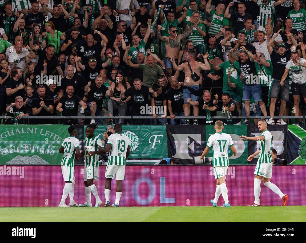 Team Photo of Ferencvarosi TC before UEFA Champions League 2022/23  Qualification Match Qarabag Vs Ferencvaros Editorial Stock Photo - Image of  budapest, league: 253026328