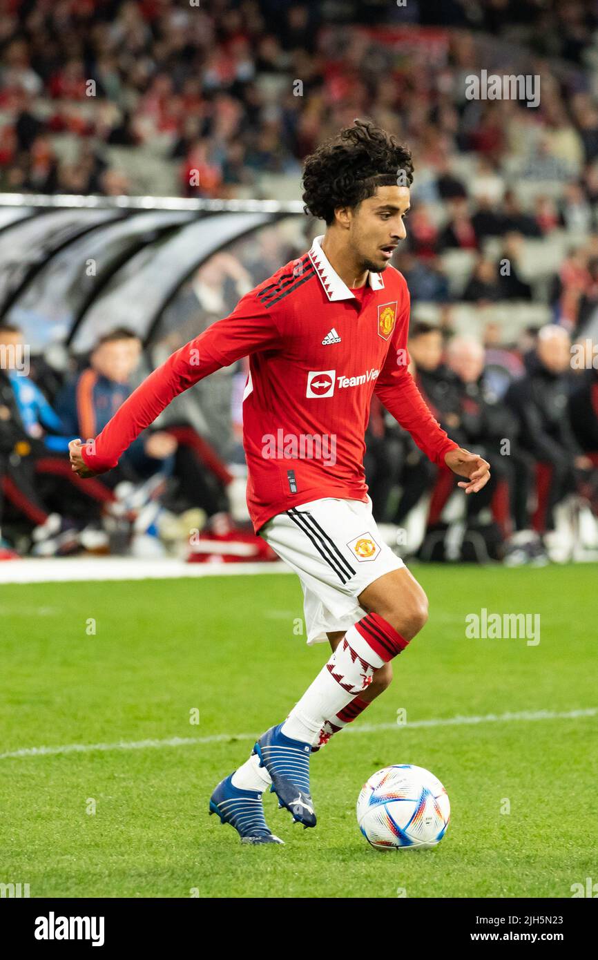 July 15, 2022: MELBOURNE, AUSTRALIA - JULY 15: A pitch invader as Melbourne  Victory play Manchester United in a pre-season friendly football match at  the MCG on 15th July 2022 (Credit Image: ©