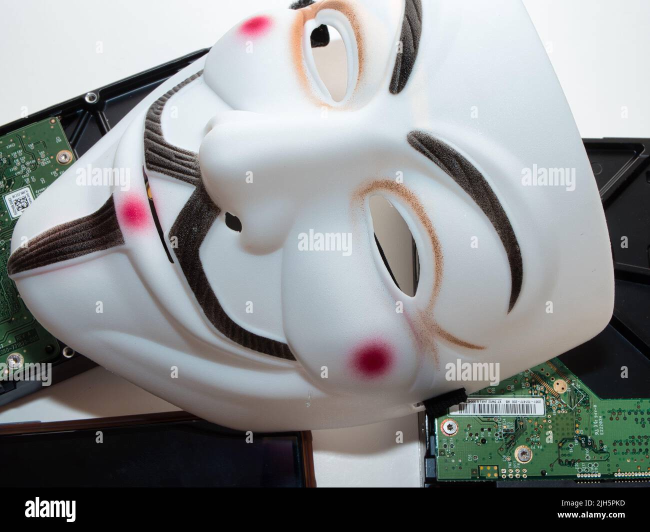 Guy Fawkes like Anonymous style hacker mask. Excellent imagery for ...
