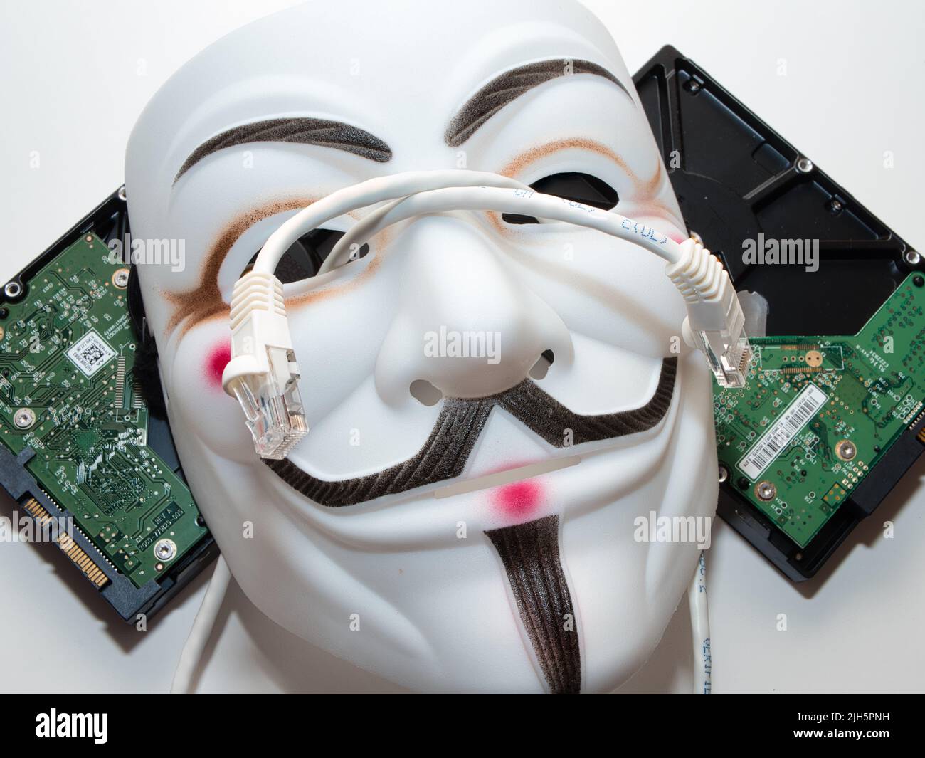 Guy Fawkes like Anonymous style hacker mask. Excellent imagery for ...