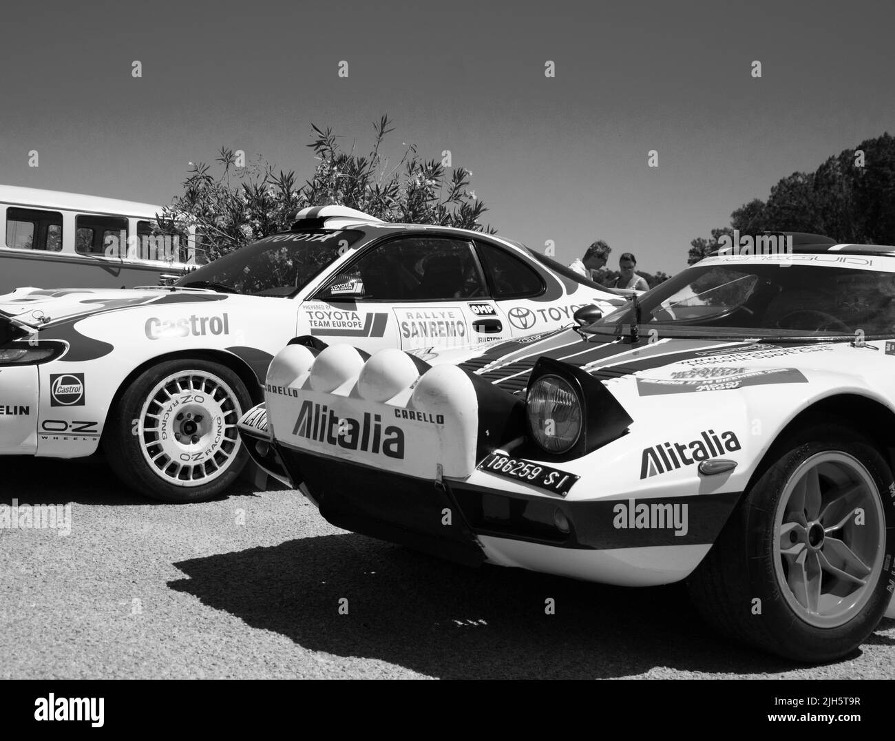 POLTU QUATU - ITALY - JUL 9 - 2022 : Lancia stratos livrea alitalia Poltu Quatu Classic Stock Photo