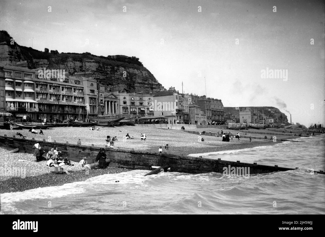 Hastings seafront East Sussex, England UK 1900s Stock Photo