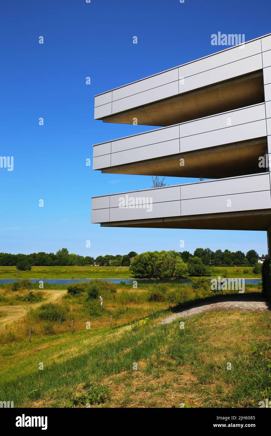 Venlo (Tegelen), Netherlands July 9. 2022 Isolated riverview