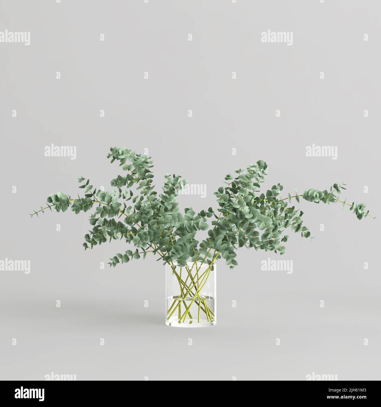 3d illustration of decorative vase inside isolated on white background