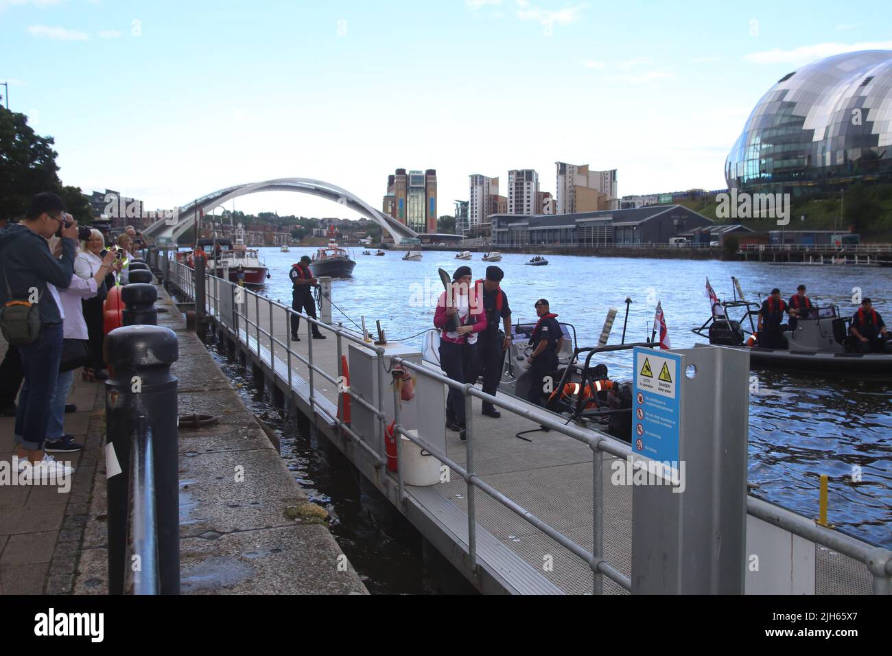 Commonwealth Games Queen's Baton Relay on Newcastle's Quayside with