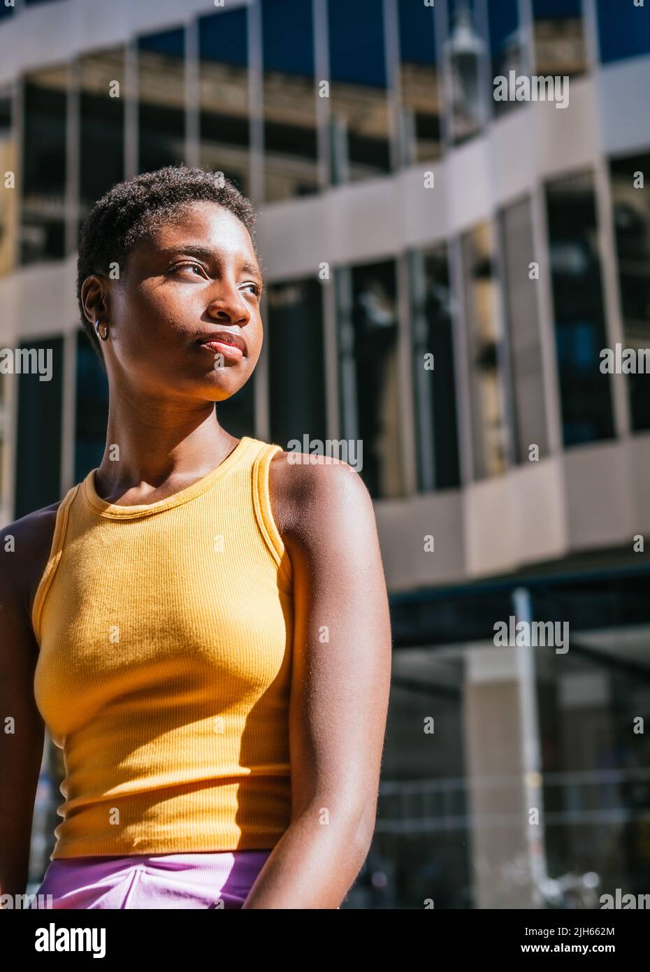 Portrait woman short hair looks hi-res stock photography and images - Alamy