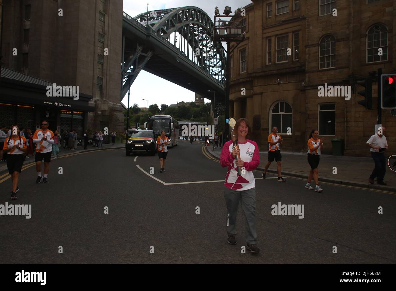 Commonwealth Games Queen's Baton Relay on Newcastle's Quayside with