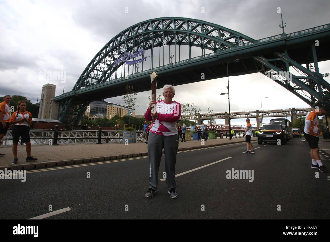 Commonwealth Games Queen's Baton Relay on Newcastle's Quayside with