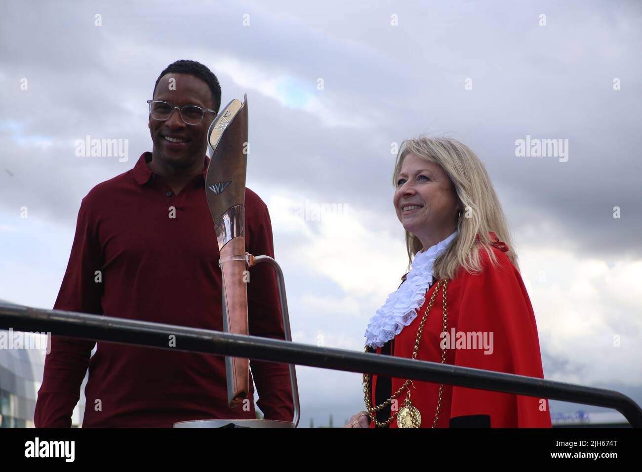 Commonwealth Games Queen's Baton Relay on Newcastle's Quayside with
