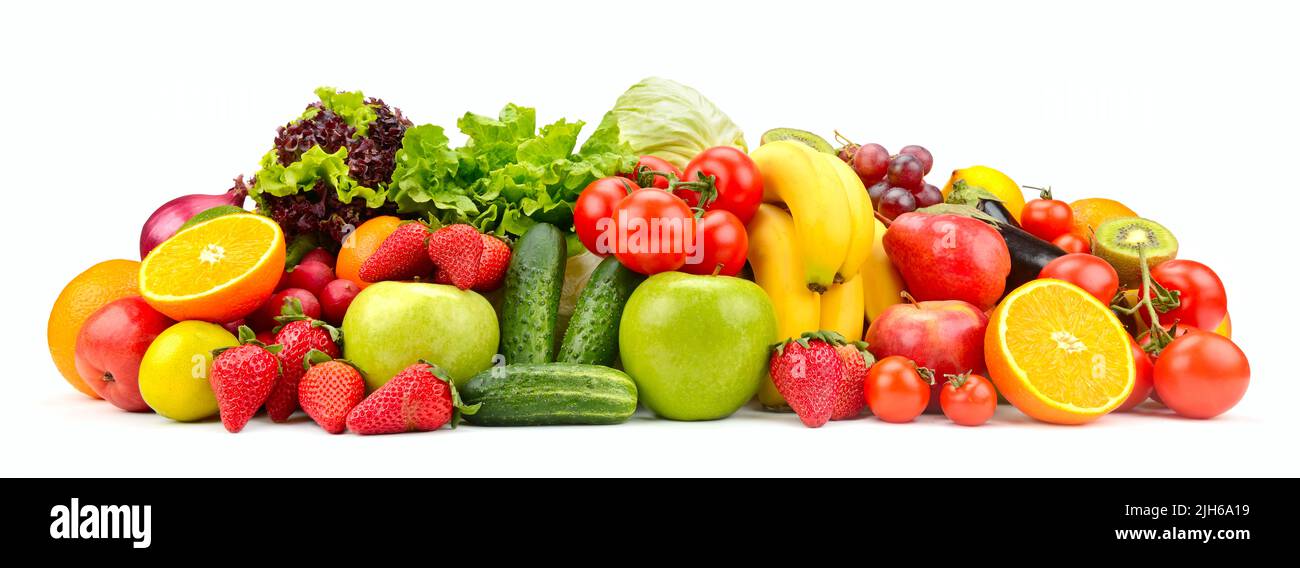 Isolated fresh fruits and vegetables Stock Photo Alamy