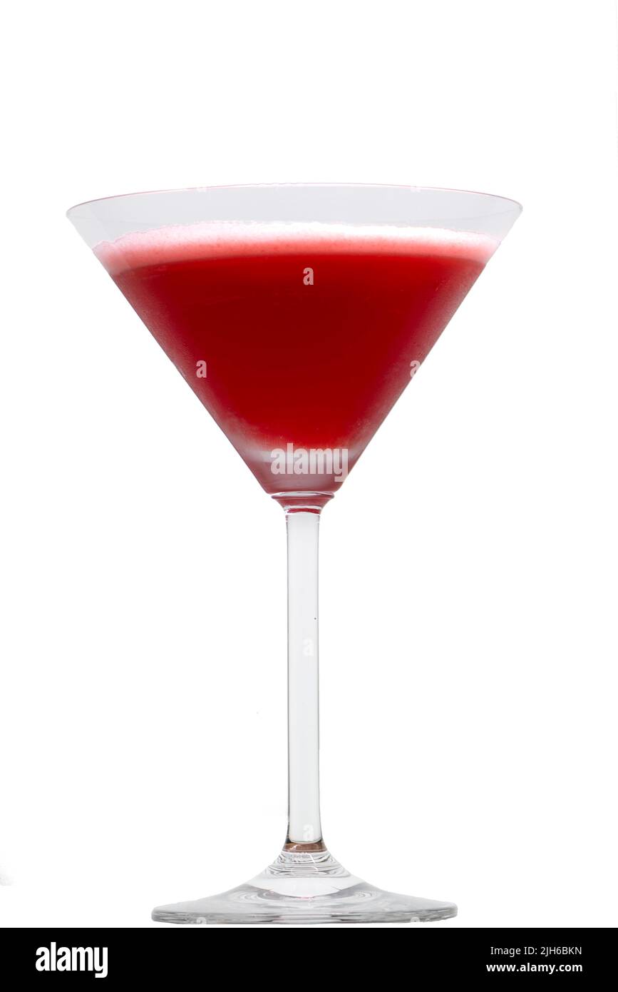 Cocktail, Clover Club on white background, Bavaria, Germany Stock Photo