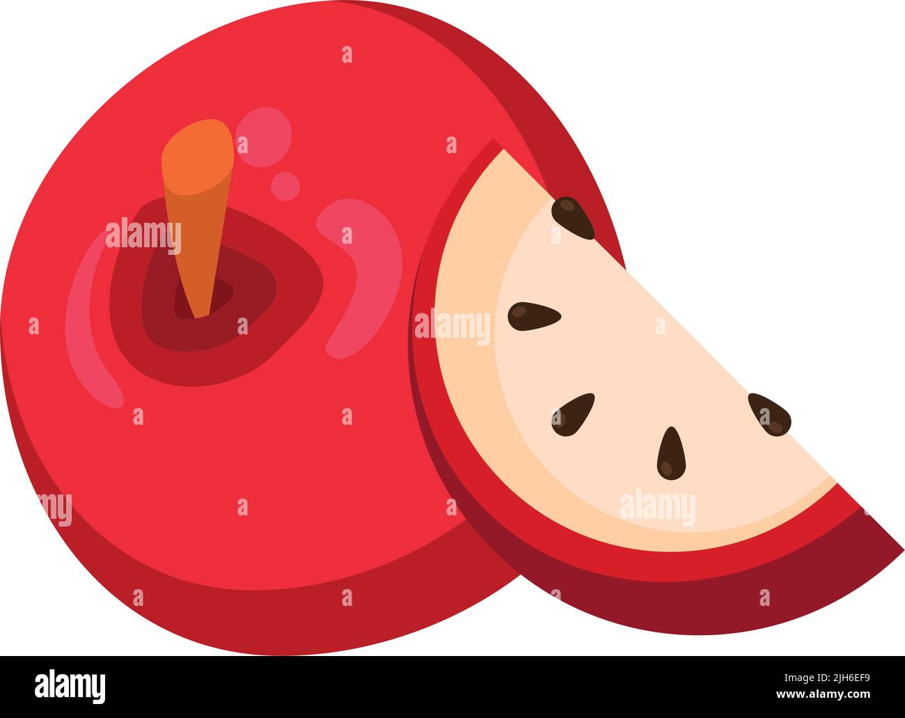 fresh apple fruit healthy icon Stock Vector Image & Art - Alamy