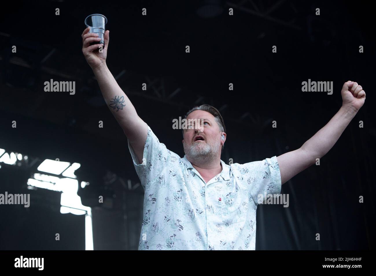 Elbow perform in edinburgh castle hires stock photography and images