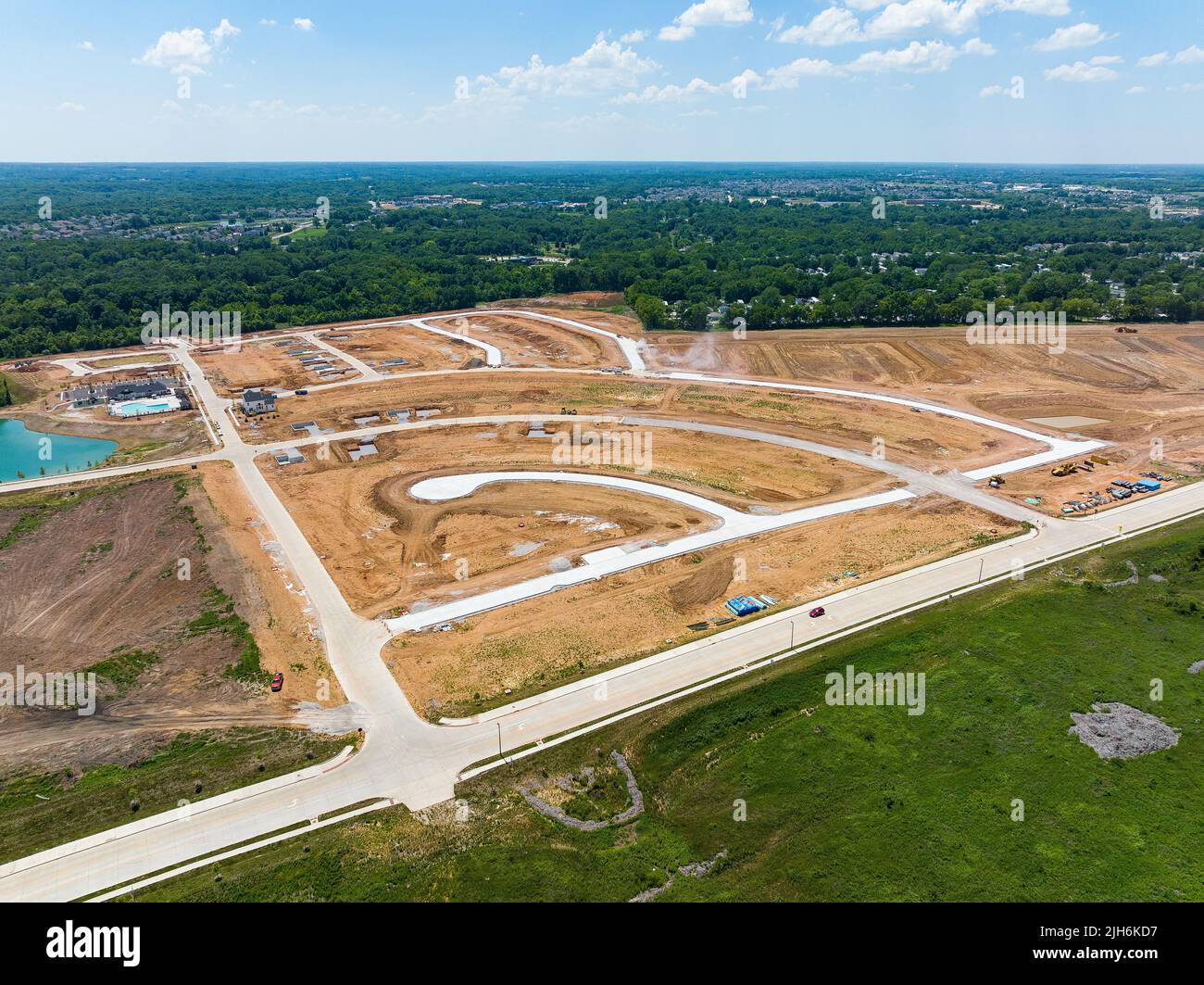 Housing subdivision under construction Stock Photo Alamy