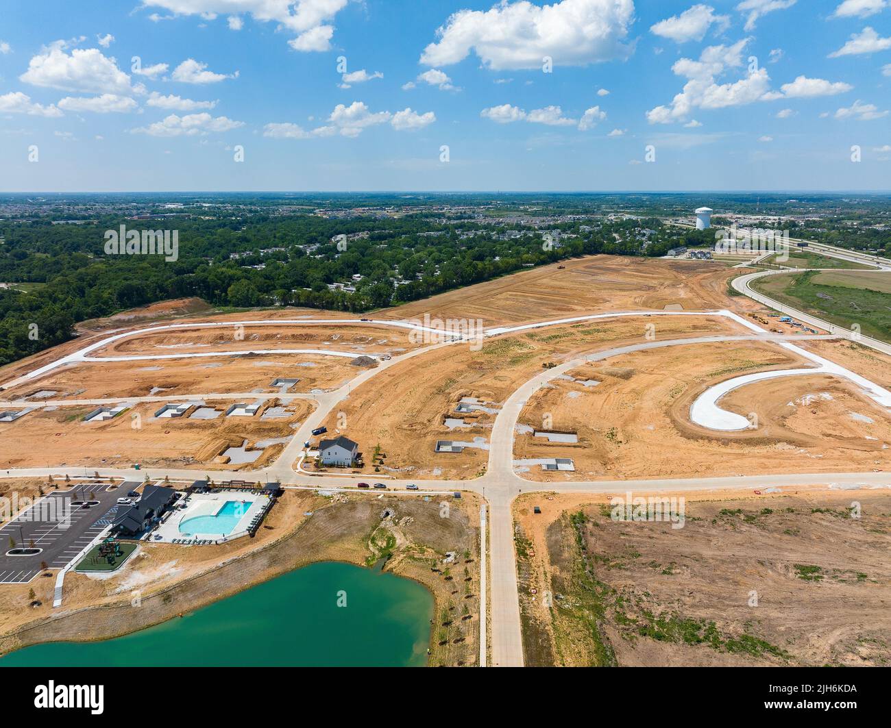 Housing subdivision under construction Stock Photo Alamy