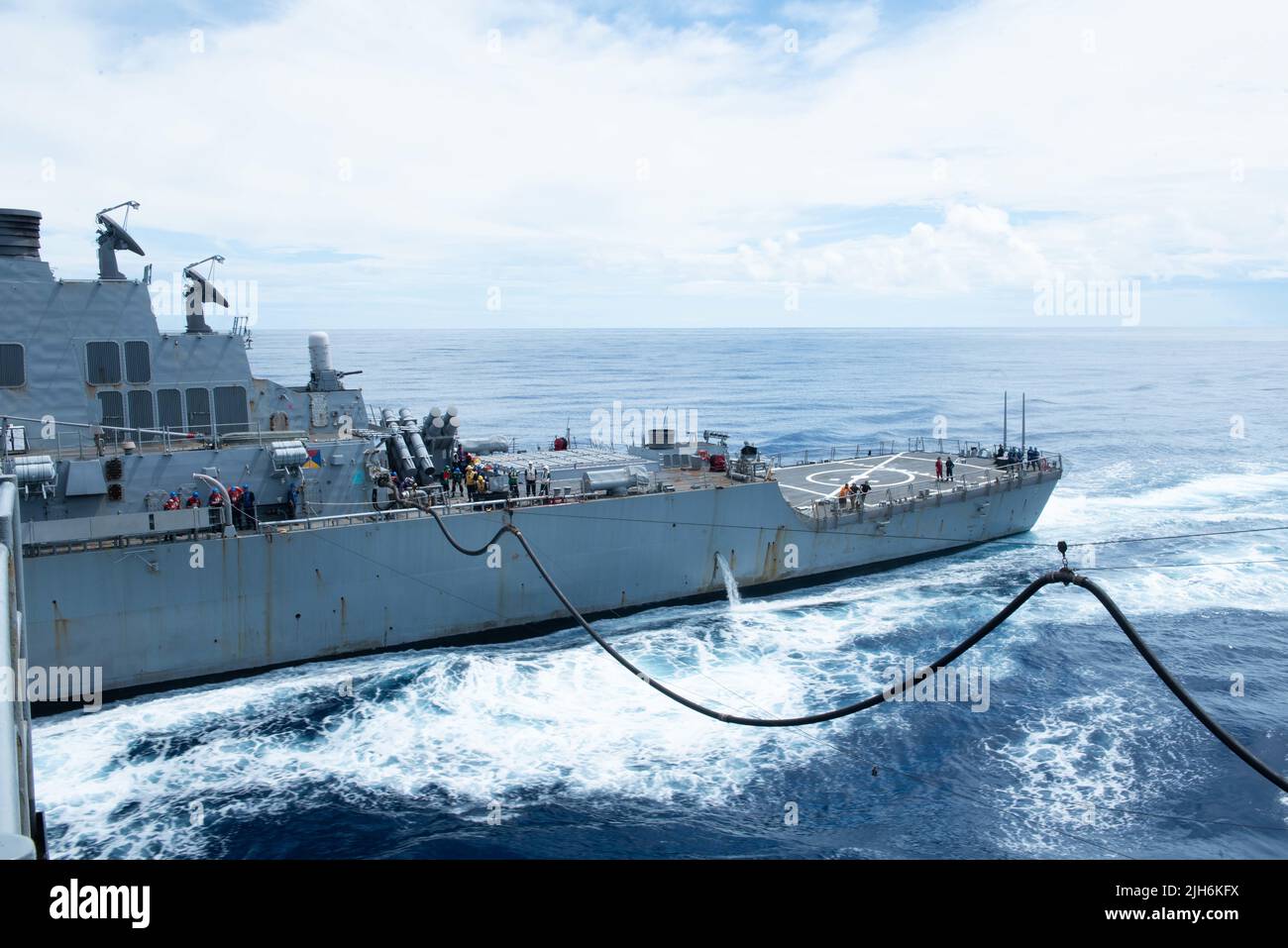 The arleigh burke class guided missile destroyer uss higgins hi-res ...